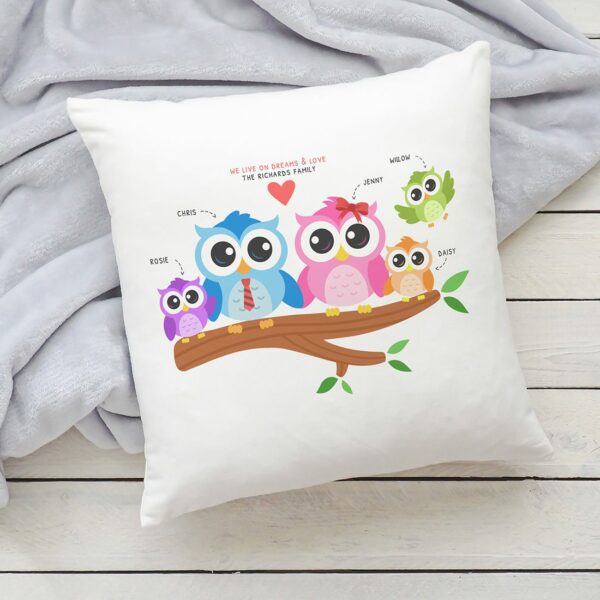 Personalised owl outlet cushion