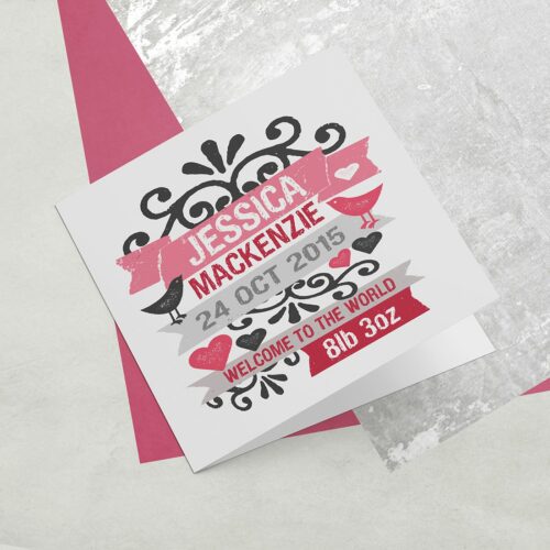 New Baby Banner Greeting Card