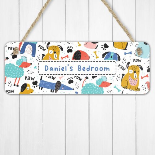 Pawsome Dogs Hanging Wooden Sign