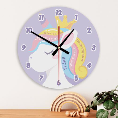 Be Kind Unicorn Wall Clock