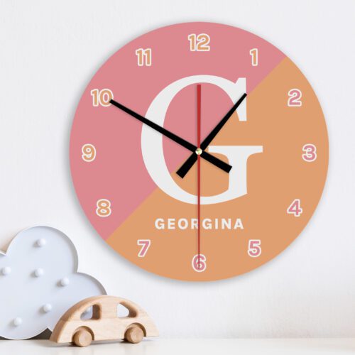 Split Colour Candy Wall Clock