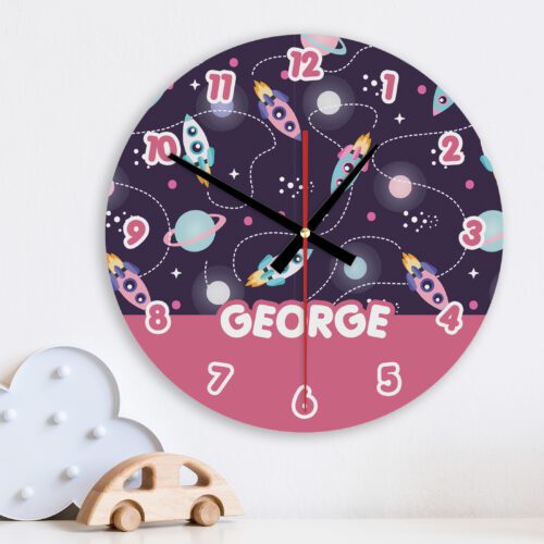 Space Rocket Wall Clock