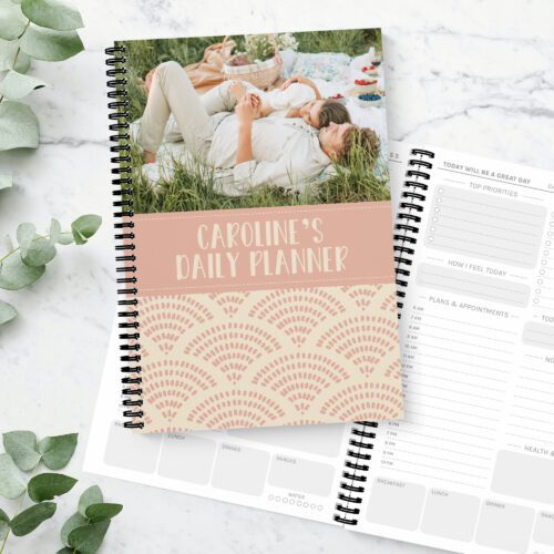 Pink Fan Photo Daily Planner