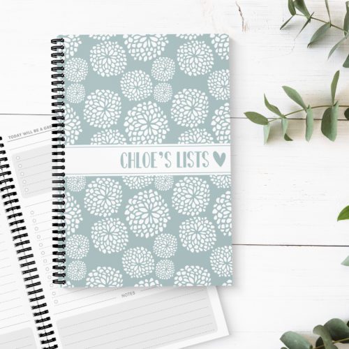 Soft Spring Blue Personalised To Do List Book