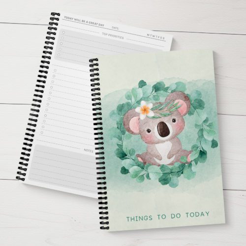 Koala Blush To Do List Book