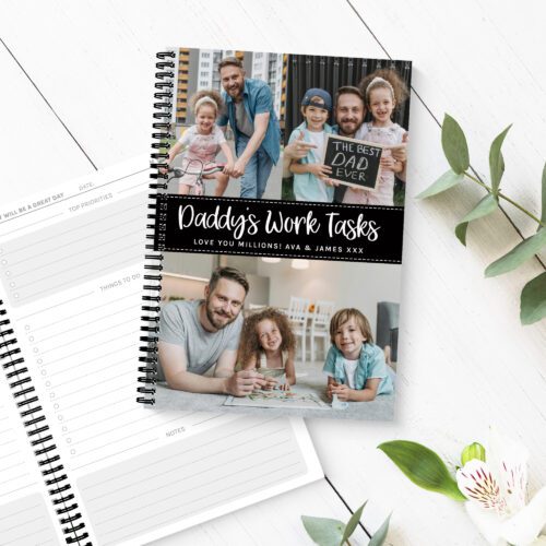 Three Photo Black Strip To Do List Book