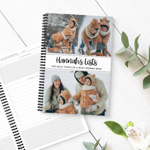 Three Photo White Strip To Do List Book