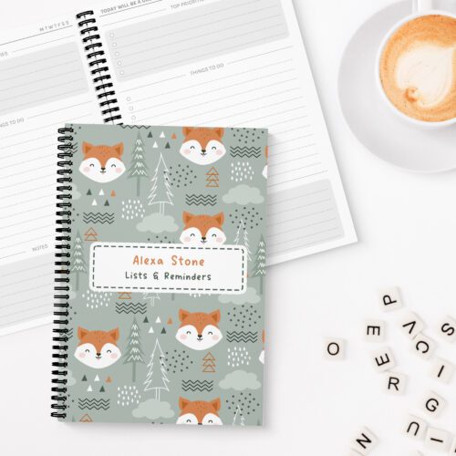 Forest Fox Personalised To Do List Book