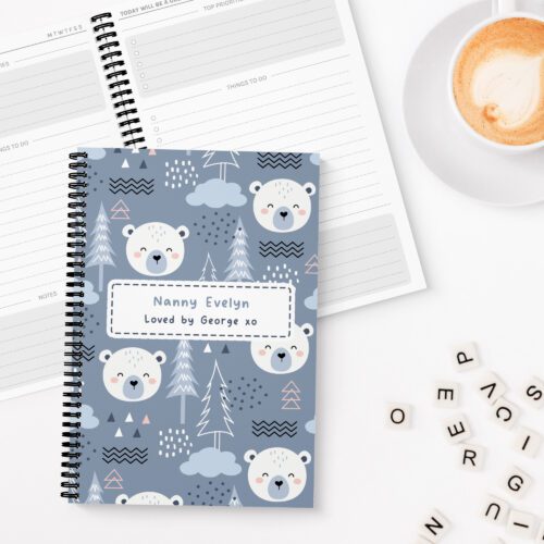 Winter Bear Personalised To Do List Book