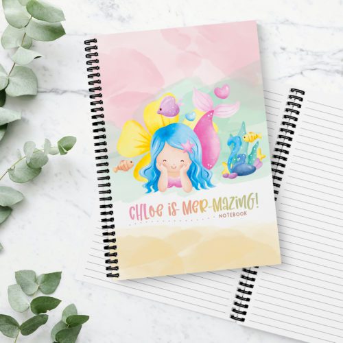 Mer-Mazing Mermaid Personalised Notebook