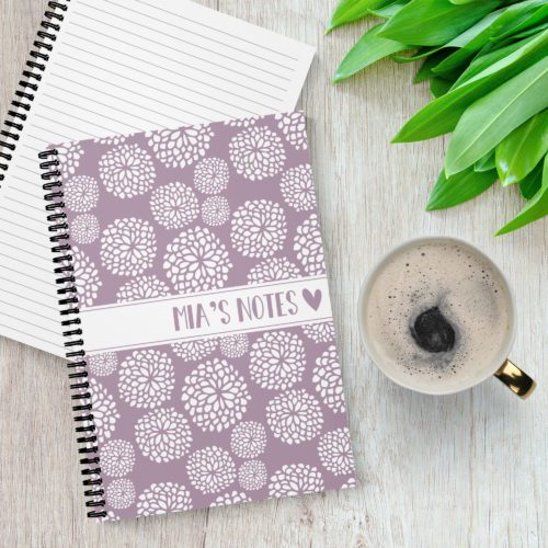 Soft Spring Purple Personalised Notebook