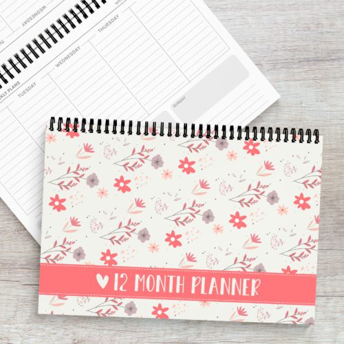 Bright Floral A4 Weekly Desk Planner