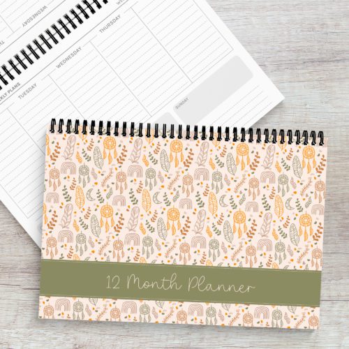 Boho Dreams A4 Weekly Desk Planner