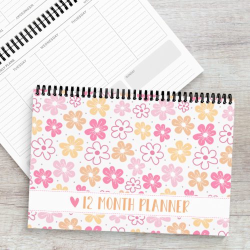 Sweet Floral A4 Weekly Desk Planner