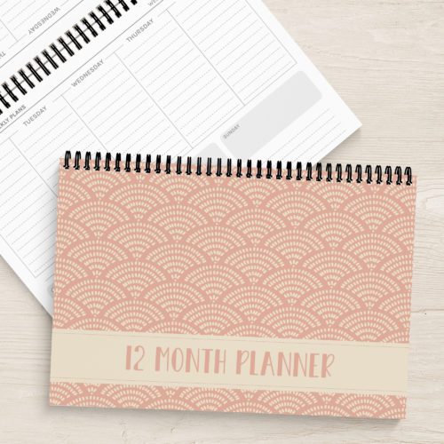 Boho Dark Delight A4 Weekly Desk Planner