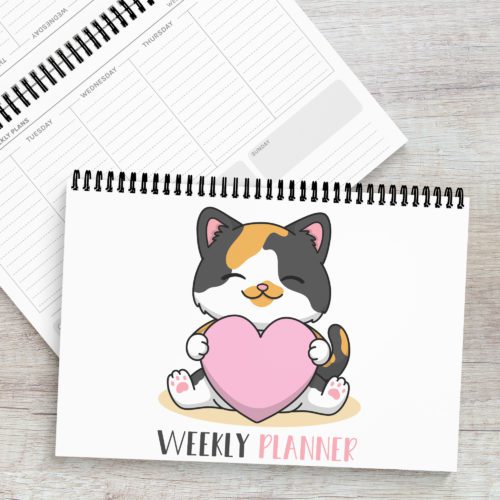 Cat Love A4 Weekly Desk Planner