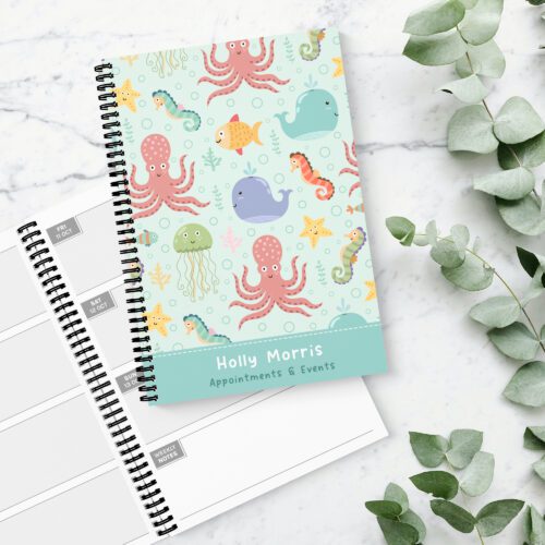 Sea Creatures Personalised 2025 Diary