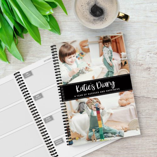 Three Photo Black Strip 2026 Diary