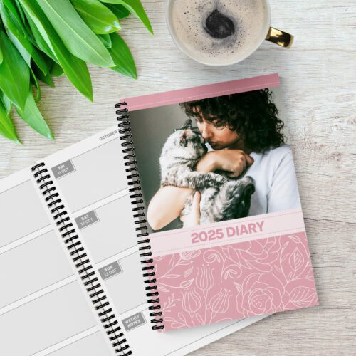 Blush Floral Photo 2025 Diary