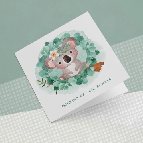 Koala Blush Thinking Of You Greeting Card