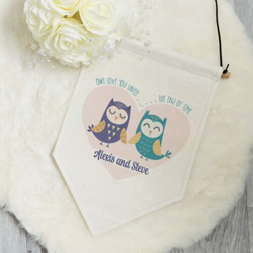 Owl Love You Until Pennant Flag